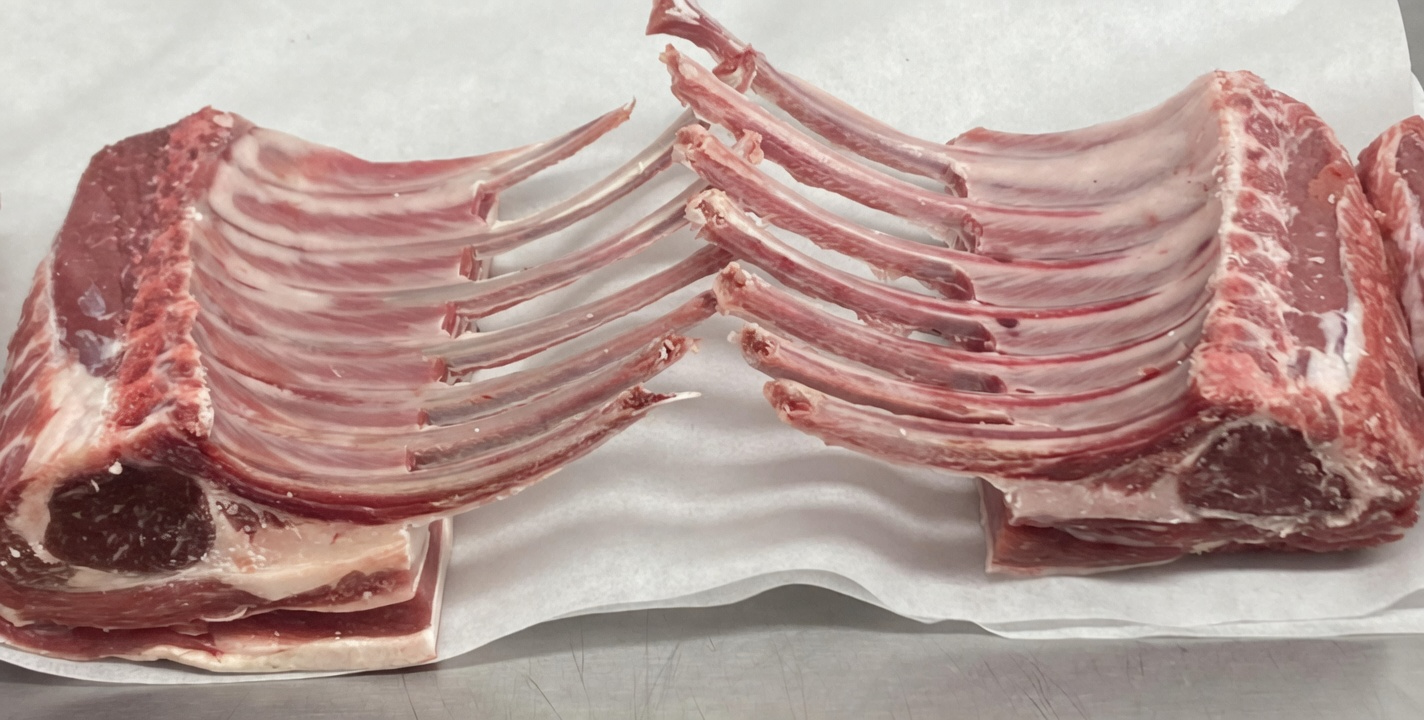 lamb racks at Pantri Dysynni butchers Tywyn