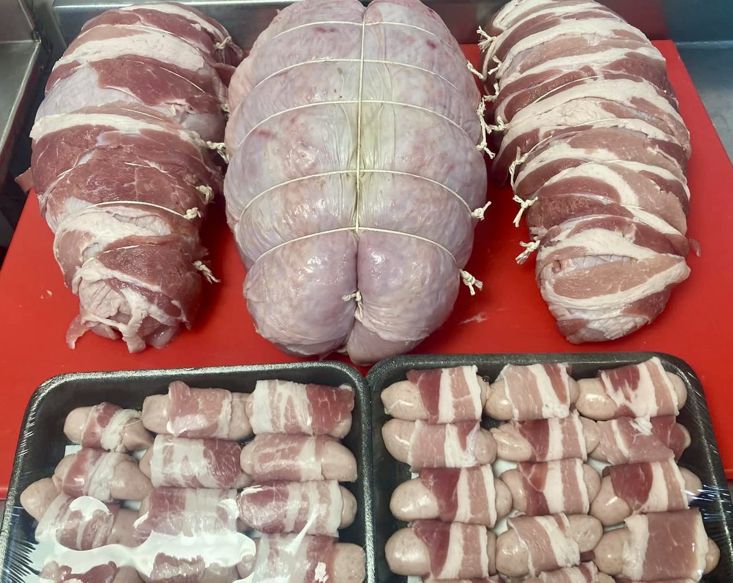 Prepared roasting joints ready today at Pantri Dysynni