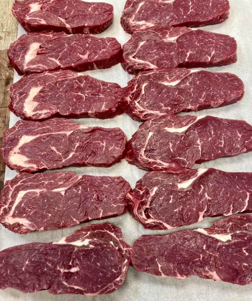 Premium ribeye steaks at Pantri Dysynni