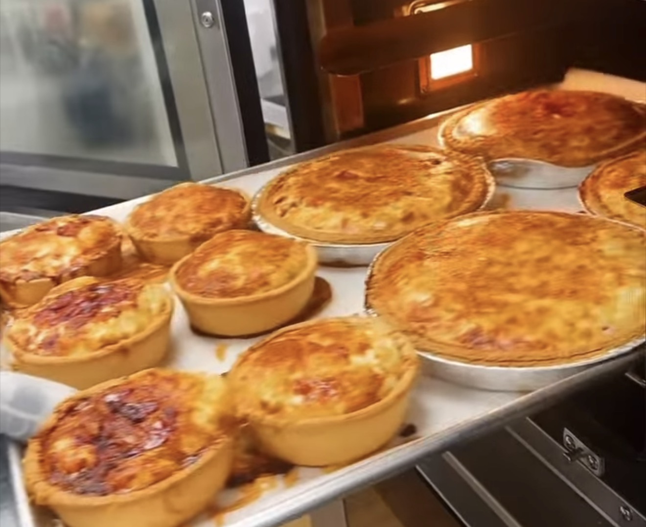 Freshly baked quiche at Pantri Dysynni