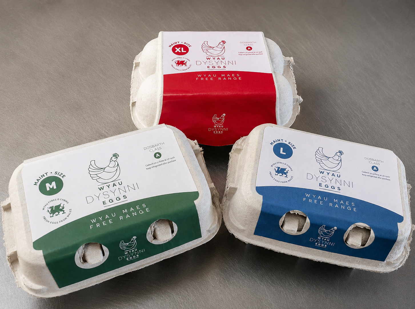Wyau Dysynni free range egg boxes stocked at Pantri Dysynni